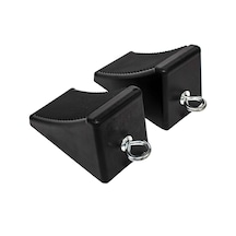 50011 Delikli Kauçuk Tekerlek Takozu 6-1/2" X 3-3/4" X 4" , 2'li Paket