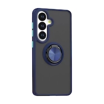 Newface Samsung Galaxy S26 Plus Montreal Yüzüklü Silikon Kapak - Lacivert