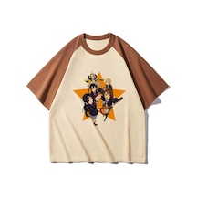 Snapbuy K-on Anime T-shirt Kadın - Desenli Bayan Üst Giyimerkek Gri