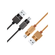 Powermaster 2372 Micro Usb Metal Şarj Ve Data Kablosu 1Mt 3A