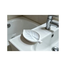 Buççin Online Mağaza Yaprak Model Plastik Sabunluk Su Giderli Banyo Mutfak Sabunluğu 7.5 Cm Beyaz Plastik Beyaz Çok Renkli