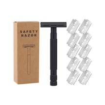 Eski Moda Manuel Tıraş Makinesi Tıraş Makinesi Manuel Çift Taraflı Tıraş Makinesi Manuel Tıraş Makinesi Eski Moda Tıraş Makinesi Dsr05 Mat Siyah Örgü 10 Bıçak