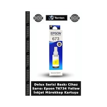 Delux Serisi Baskı Cihaz Sarısı Epson T6734 Yellow İnkjet Mürekkep Kartuşu