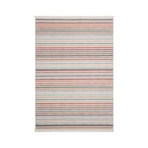 Sola Sn02 Çizgili Pastel İskandinav Oturma Odası Halısı Çok Renkli