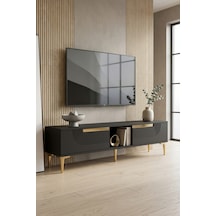 Tsa1508ag Meyra Tv Sehpası Antrasit-gold 150cm Antrasit - Altın