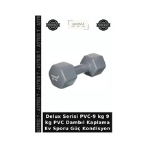 Delux Serisi Pvc-9 Kg 9 Kg Pvc Dambıl Kaplama Ev Sporu Güç Kondisyon