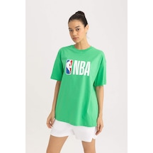 Defacto Defactofit Nba Wordmark Oversize Fit Bisiklet Yaka Kısa Kollu Tişört X2993az24smgn689