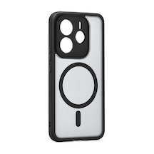 Xiaomi Redmi Note 14 4g Loji Magsafe Kapak - Siyah Çok Renkli