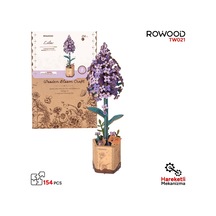 Rowood Tw021 Leylak Çiçeği Lilac Dıy Minyatür Maket Model Seti Ahşap 3d Wooden Puzzle 3d Model Kit Ahşap Maket Dekoratif Hobi Seti