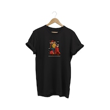 Scooter Baskılı T-shirt %100 Pamuk Dijital Baskılı Tişört Siyah