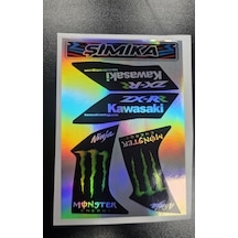 Motor Hologram 10x15 Cm Kaliteli Baskı Stıcker 10 Adet Etıket Monster