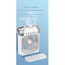 600 Ml Taşınabilir Buzlu Fan Nemlendiricili Usb Sessiz Vantilatör Serinletici Fan Masaüstü Ofis İçin