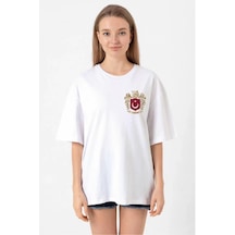 Soonaksesuar Türk Arma Baskı T-shirt- Beyaz Beyaz
