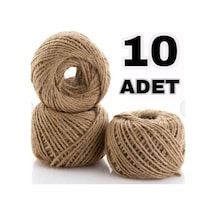 10 Adet Hasır İp-Dekoratif İp-Jüt-Kırnap İpi 100 Metre İp