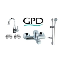 Gpd Solus 5 Parça Banyo Armatür Musluk Batarya Seti Mbb55-mtl55-d Krom