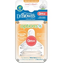 Dr.Brown'S Geniş Ağız 2.Seviye 0+ Silikon Biberon Emziği 2'Li