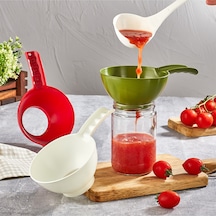 2 Adet Konserve Hunisi Kavanoz Hunisi Qlux Konserse Kavanoz Hunisi Genişağızlı Huni L-00854 Plastik Diğer