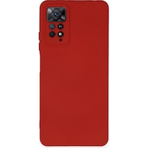 Xiaomi Redmi Note 11 Pro Kılıf Kamera Korumalı Lansman Silikon Kapak Kırmızı