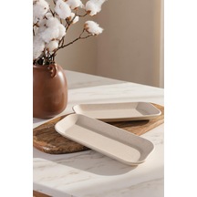 Mat Krem Pergamon Kayık Tabak 26 Cm 2 Adet 040 Çok Renkli