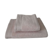 Özdilek Pastoral Banyo Havlu Seti - 50x80cm + 90x150cm- Bej