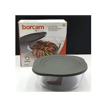 59001 Gri Kapaklı Borcam Fırın Kabı 22x8 Cm 2100 Cc Şeffaf