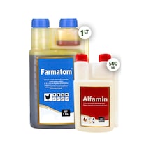 2li Set Kuşlar Için Farmatom Vitamin 1lt Alfamin Ishal Seti 500ml