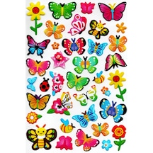 Sticker Kabartmalı A4 Boyutunda Stiker Defter, Planlayıcı Etiket, - Lim210 - Bahar Çiçekler