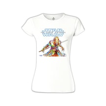 Star Wars - The Force Awakens Beyaz Kadın Tshirt 001