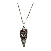 Drakula Vampir Unisex Kolye Kırmızı Renk Gotik Tasarım Çok renkli