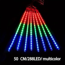 Novahub Çok Renkli 8 Adet Güneş Meteor Yağmuru Yağmur Işıkları Su Geçirmez Dize Işıklar Noel Dekorasyonu 30cm Çok Renkli Çok Renkli