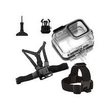 Gopro Hero 8 Housing Kafa Bandı Ve Göğüs Kemeri 5 Parça Set Go208