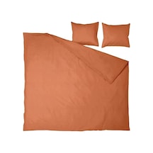 Ikea Angslılja Çift Kişilik Nevresim Takımı 220 X 240 Cm Kahverengi Kırmızı Kiremit