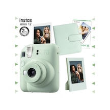 Fujifilm Instax Mini 12 Fotoğraf Makinesi + 10'lu Film + Çerçeve + Kare Albüm Yeşil