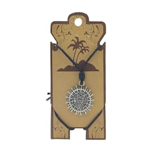 Unisex Koton İp Askılı Ve Gümüş Antik Kaplamalı Tribal Kolye - Kgkk-28 Çok REnkli