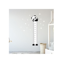 Panda Çocuk Boy Ölçer Duvar Sticker Renkli