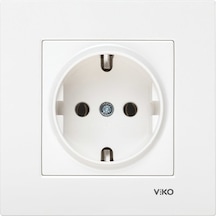 Viko Karre Beyaz Topraklı Priz Çerçeveli - 90967008