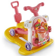 Baby2go 5 İn 1 Multifunction Walker Pembe - Eğitici Bebek Aktivite Masası Ve İlk Adım Yürüteç