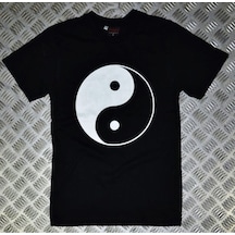 Stoned&Fame Siyah Yıng Yang Baskılı T-shirt SIYAH