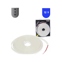 12 Volt 6x12 Mm Esnek Neon Led Naturel Beyaz 5 Metre