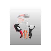 3 Parçalı Çok Fonksiyonlu Mutfak Makas Seti Paslanmaz Çelik, Ergonomik Tasarım