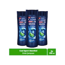 Men Kepeğe Karşı Etkili Şampuan Cool Sport Menthol Ferahlatıcı Mentol Etkisi 350 Ml X 3 Adet