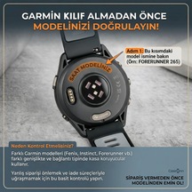 Caseonn Garmin Fenix 7 Solar Kılıf Darbeye Dayanıklı Kasa Koruyucu Esnek Silikon Füme
