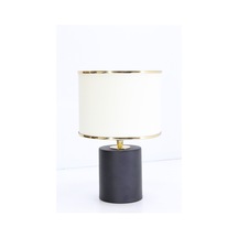 Badem Masa Abajuru Gece Lambası Yatak Başı Aydınlatma Dekoratif Lamba Bej Siyah