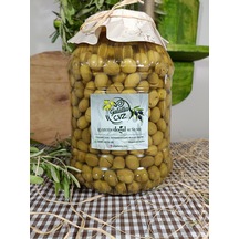 Aydın Yöresi Gemlik Cinsi Sofralık Tatlandırılmış Kırma Yeşil Zeytin 3 Kg