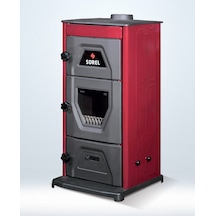 Sürel 5111 - 5112 Dört Köşe Şömine Soba Bordo