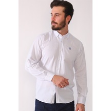 G687 Dewberry Erkek Gömlek-beyaz Beyaz