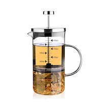 Direk Ateşe Dayanıklı French Press-filtre Kahve Bardağı-ölçü Kabı-700 Ml Şeffaf