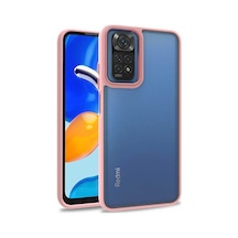 Zore Redmi Note 11 Global Kılıf Ogaa Flora Kapak - Rose Gold