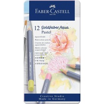 Tr Goldfaber Aqua Boya Kalemi 12'li Pastel Renkler, Yüksek Pigmentli, Suya Dayanıklı, Kolay Açılabilir, Metal Kutul Genel