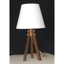 3 Ayak Ceviz Ahşap Abajur Diğer